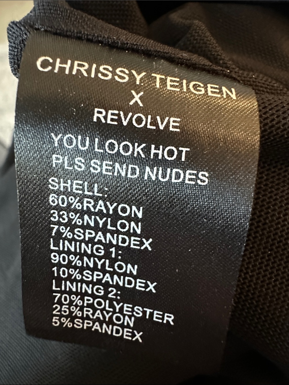 Chrissy Teigen x Revolve Plunge neck bodysuit